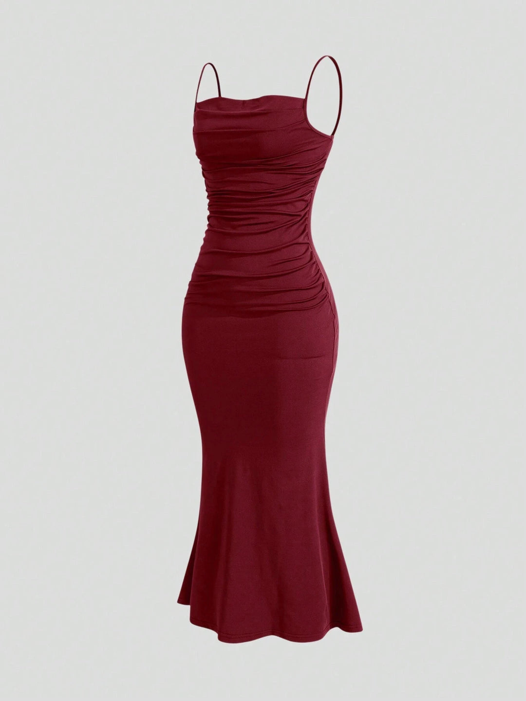 Strap Mermaid Hem Maxi  Elegant Dress