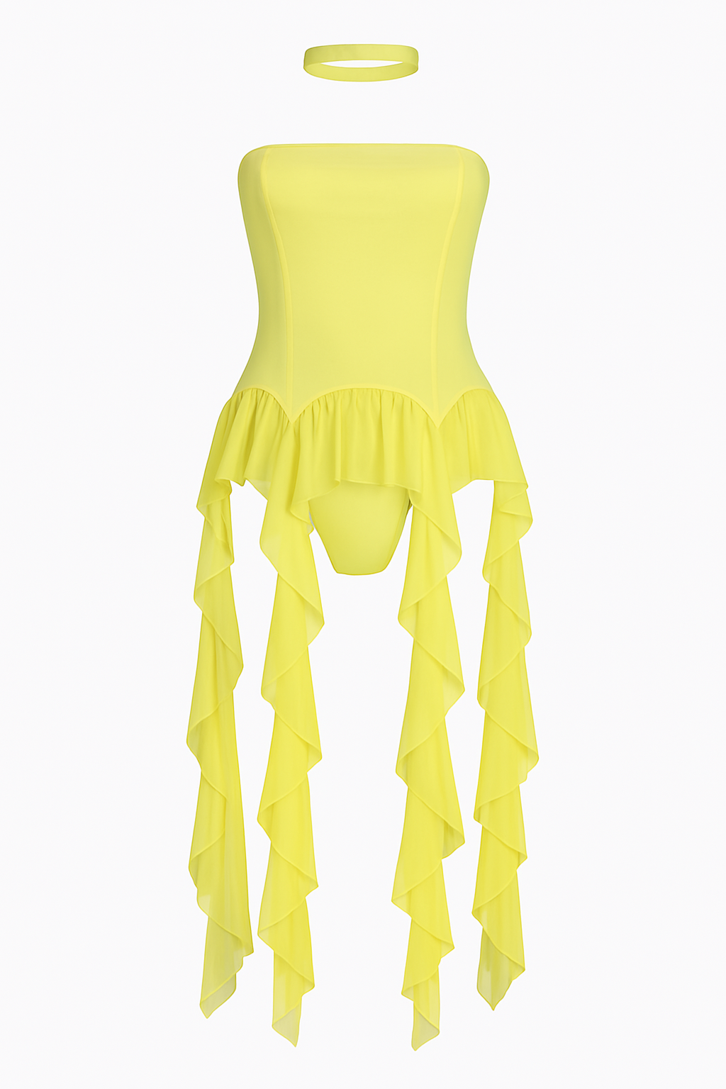Laced Up Strapless Crop Top