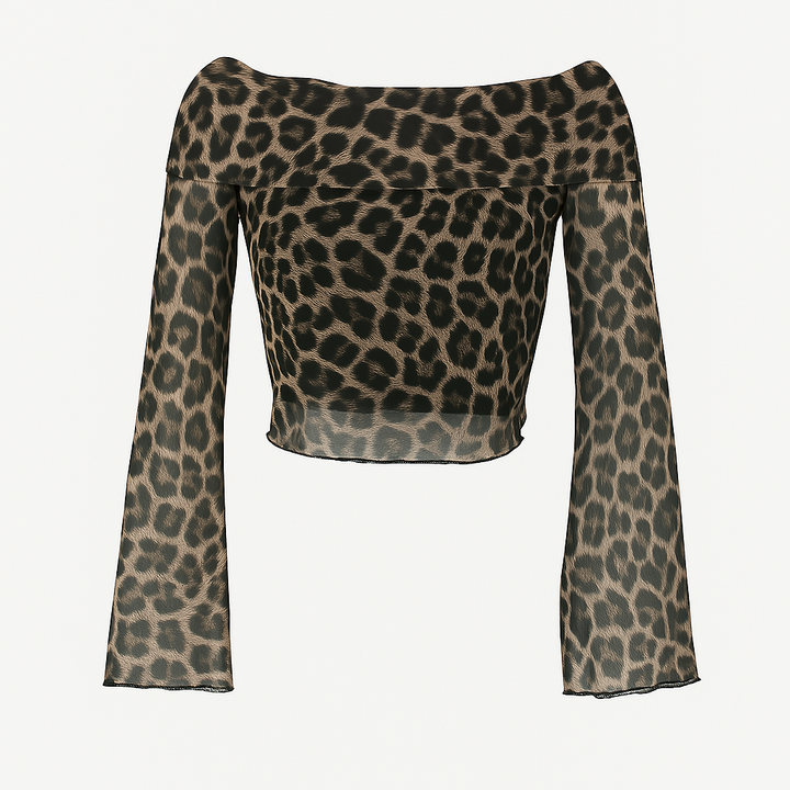 Leopard Knit Top
