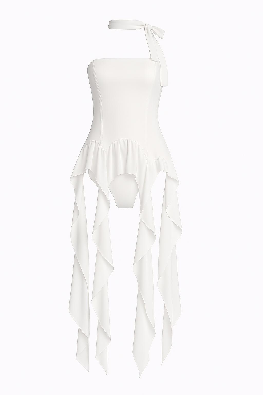 Laced Up Strapless Crop Top