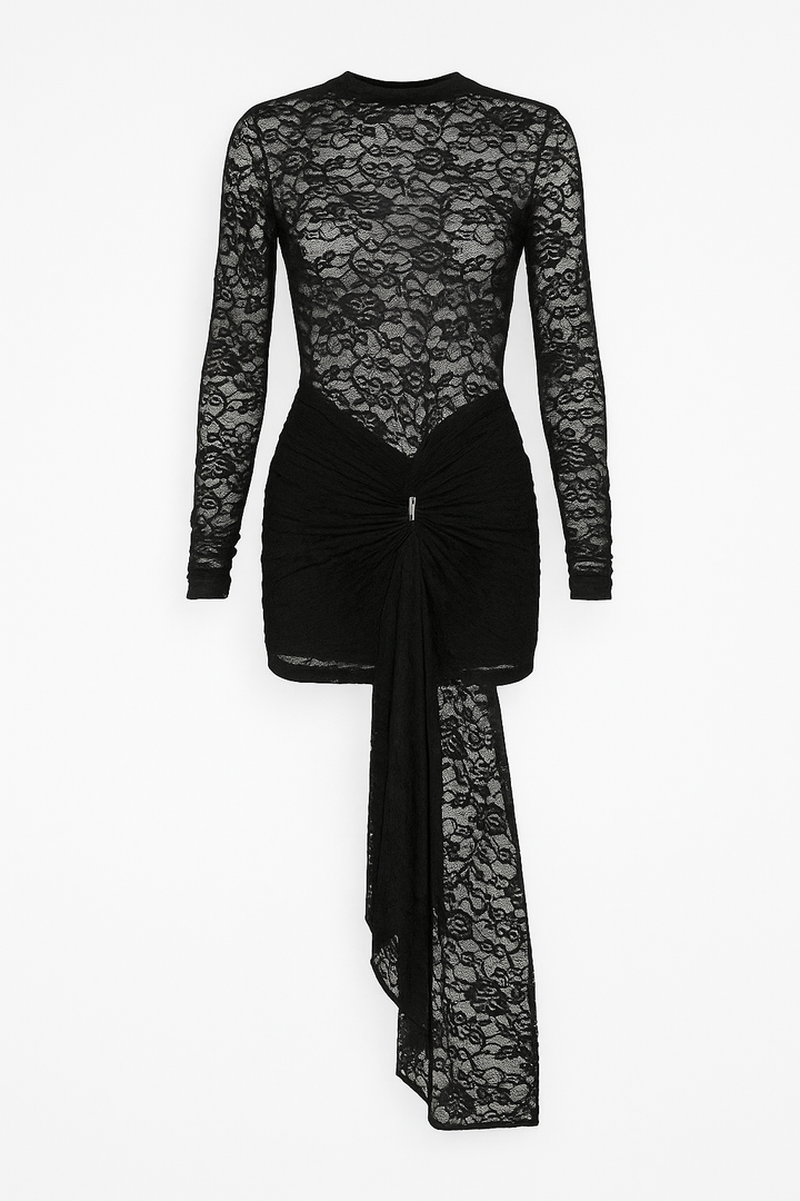 Sexy See Through Lace Bandage Elegant Dress