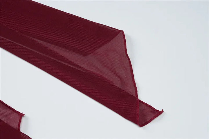 Strapless Backless Burgundy Maxi Dress