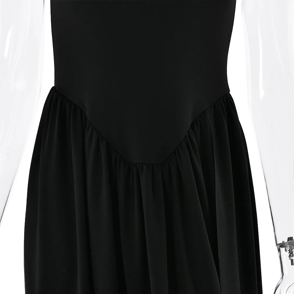 Sexy Draped Backless Maxi Dress