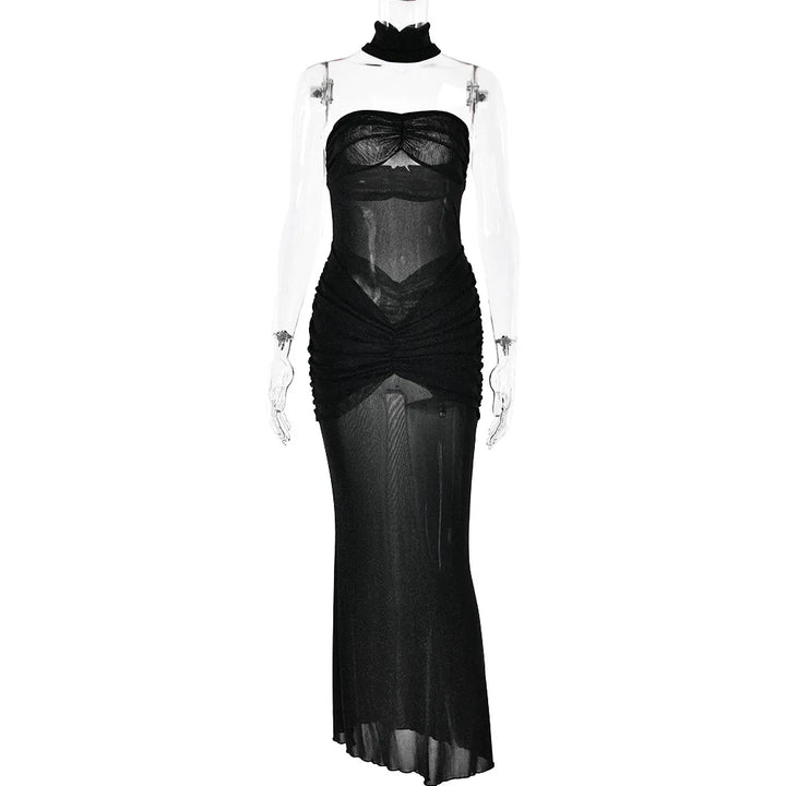 Sexy Mesh Backless Summer Dress