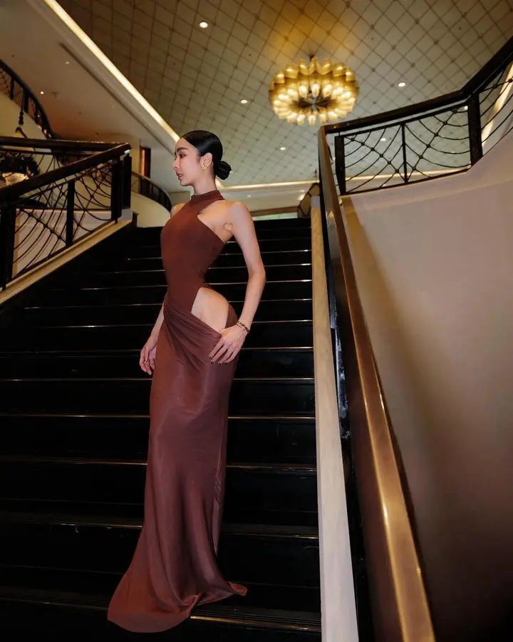 Sexy Satin Hollow Out Dress