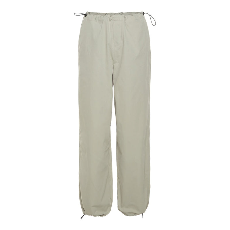 Solid Casual Oversized Cargo Pants