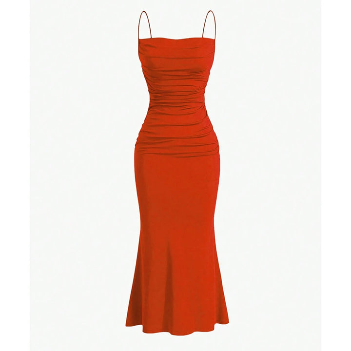 Strap Mermaid Hem Maxi  Elegant Dress