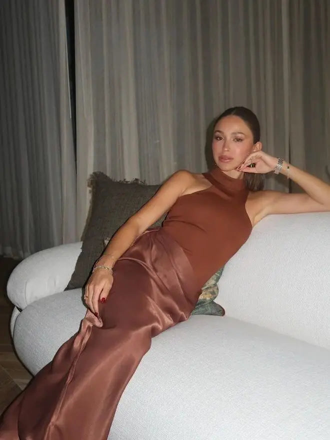 Sexy Satin Hollow Out Dress