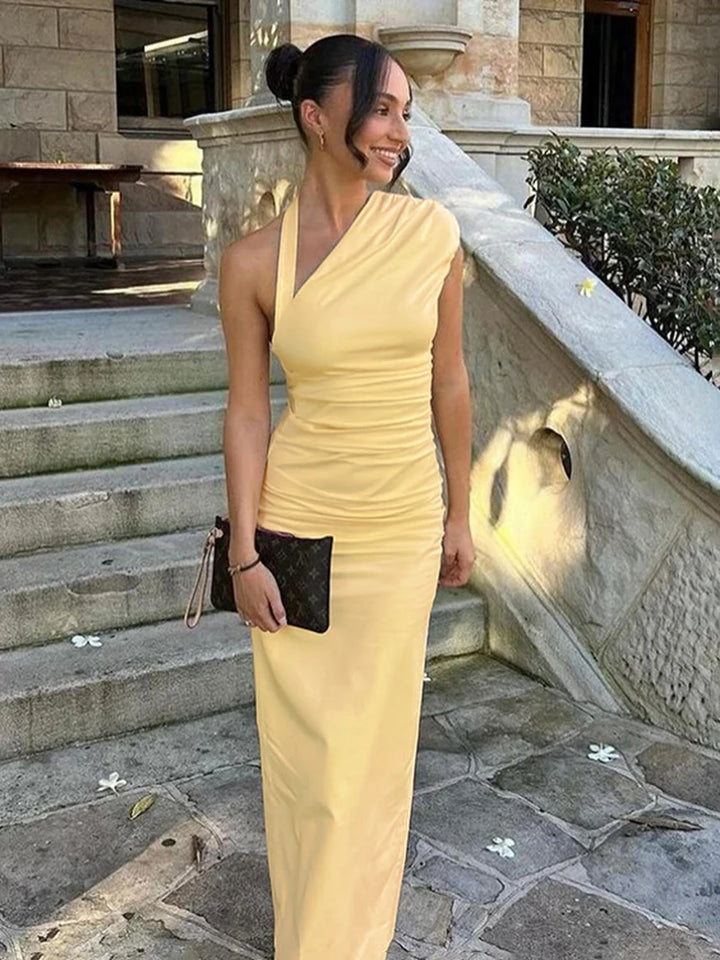Sexy Slanted Collar Party Dress