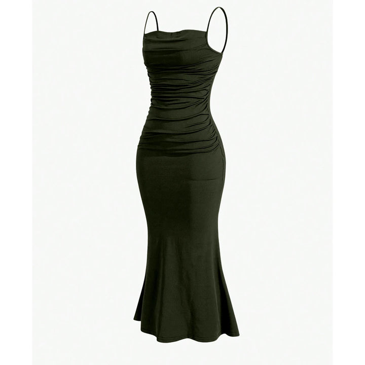 Strap Mermaid Hem Maxi  Elegant Dress