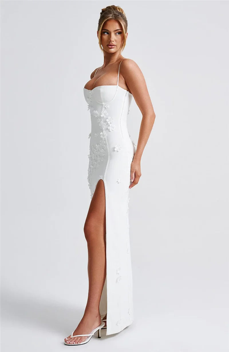 Flower Spaghetti Strap Maxi Dress