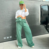 Casual Sporty Patchwork Y2k pants