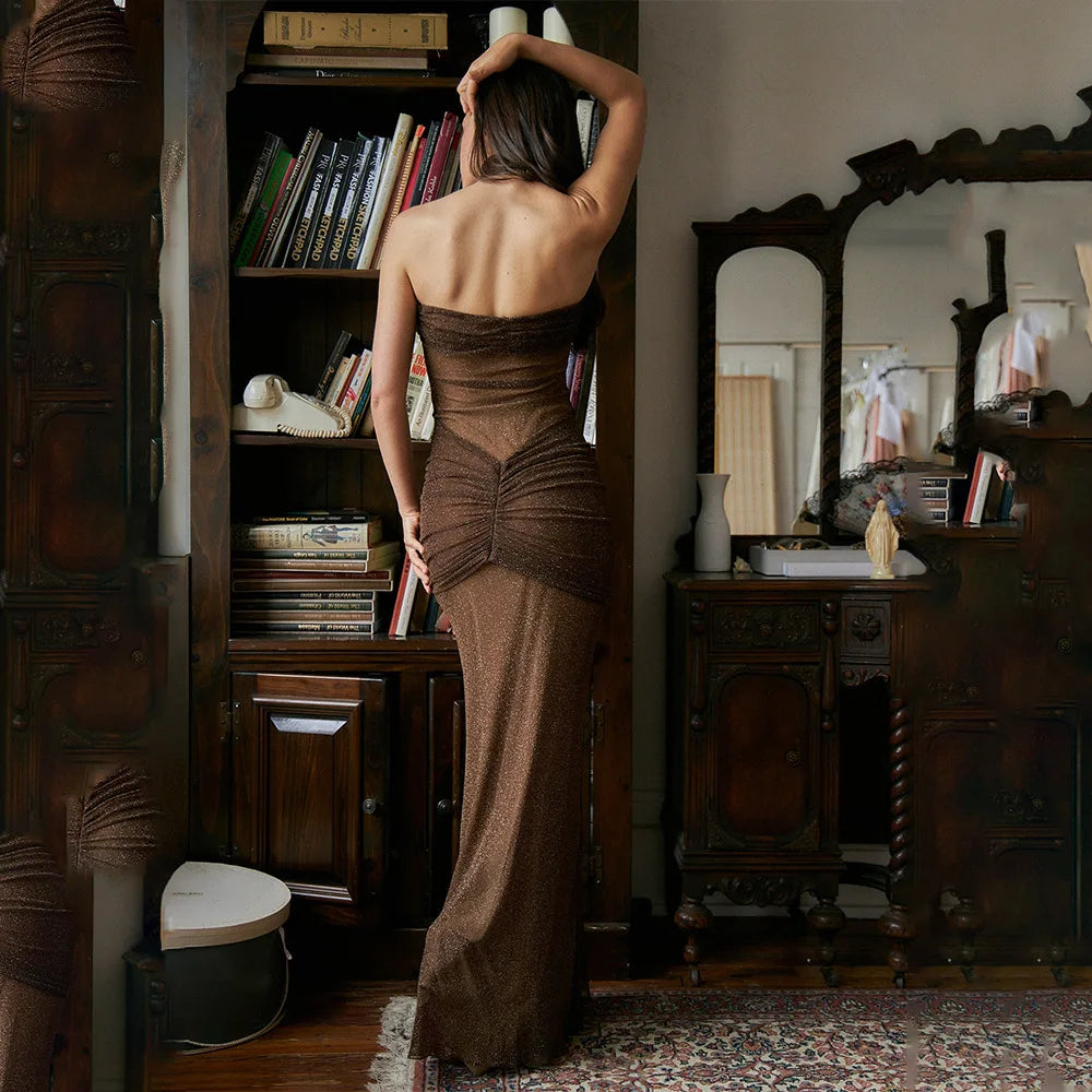 Sexy Mesh Backless Summer Dress