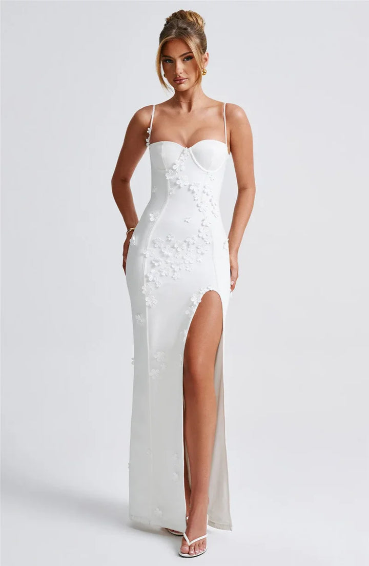 Flower Spaghetti Strap Maxi Dress