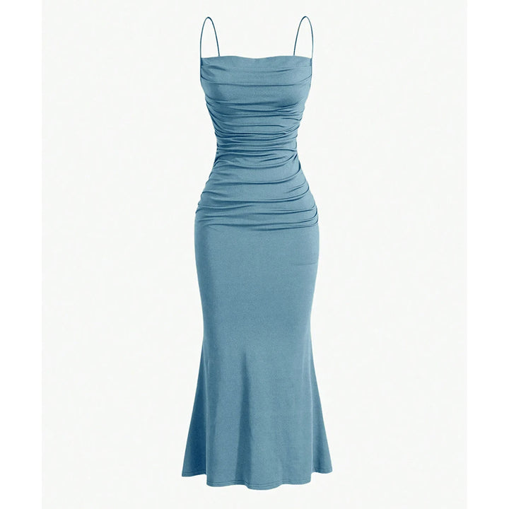 Strap Mermaid Hem Maxi  Elegant Dress