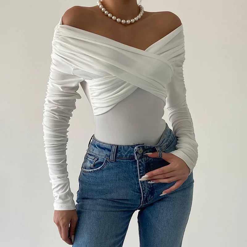 Fashion Ruched Sexy Backless Top