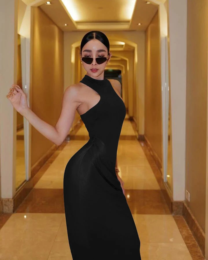 Sexy Satin Hollow Out Dress