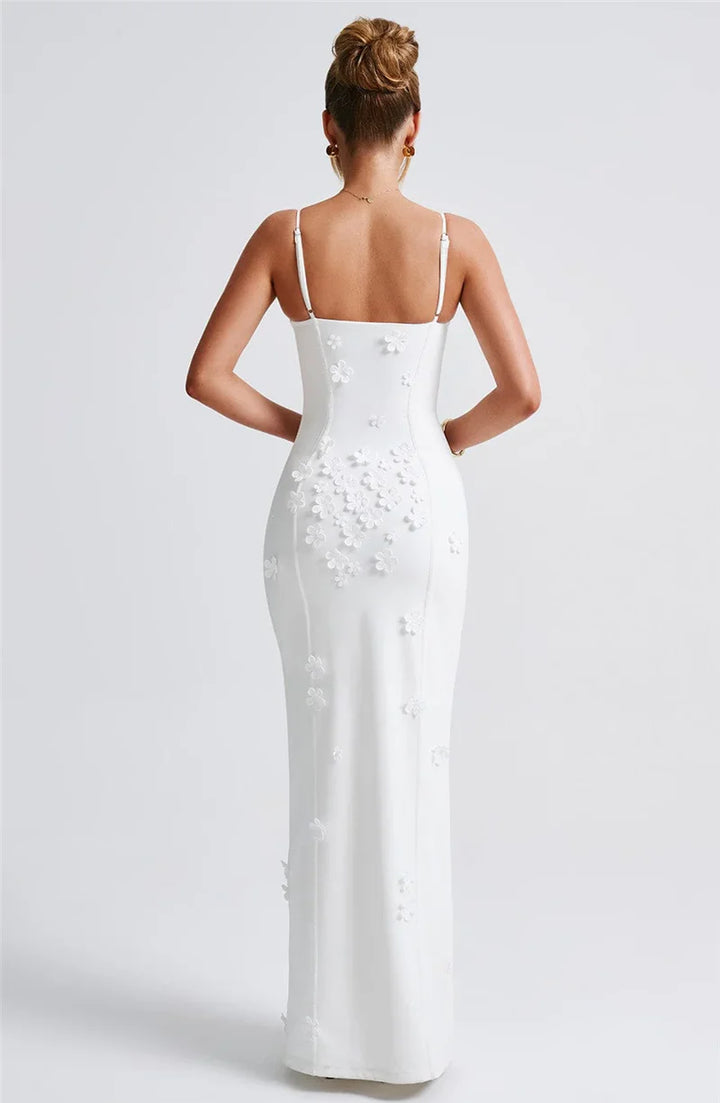 Flower Spaghetti Strap Maxi Dress