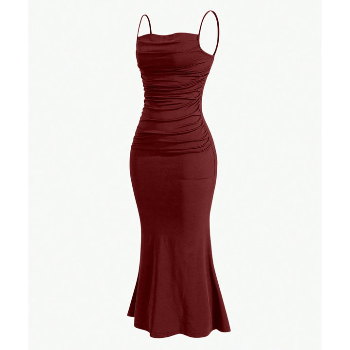 Strap Mermaid Hem Maxi  Elegant Dress