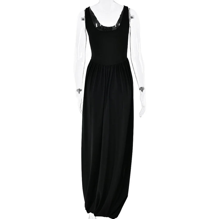 Sexy Draped Backless Maxi Dress