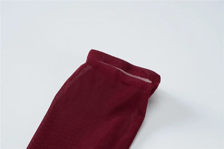 Strapless Backless Burgundy Maxi Dress