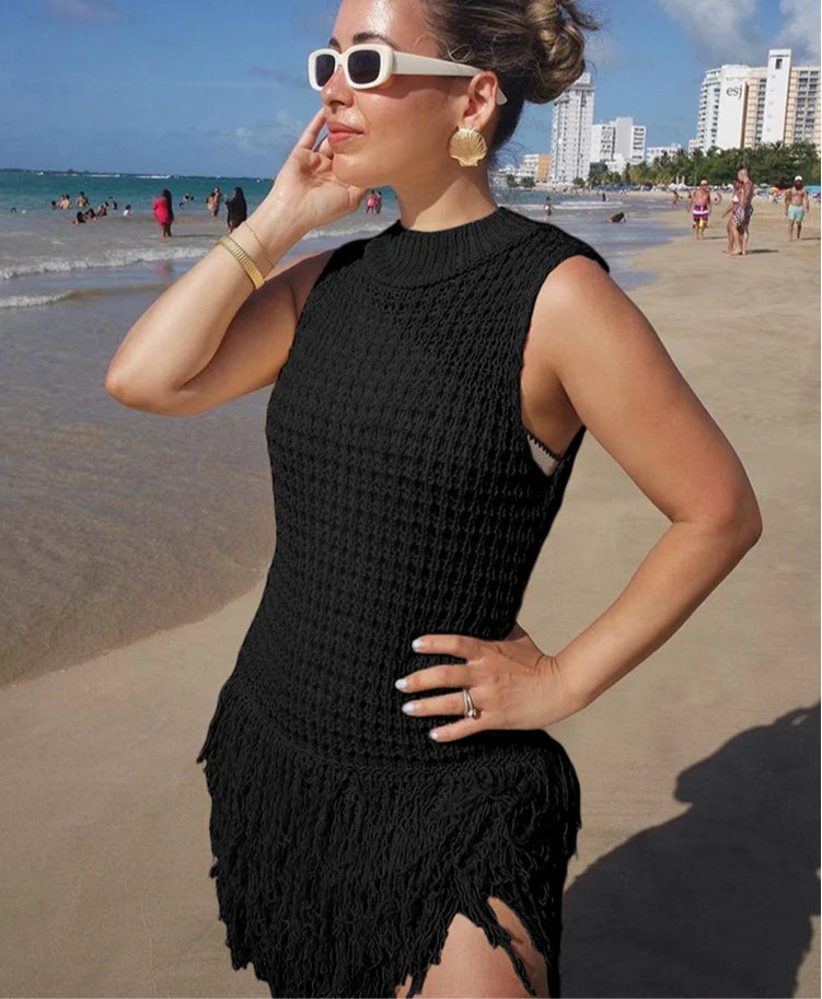 Chic Y2K Crochet Sexy Dress