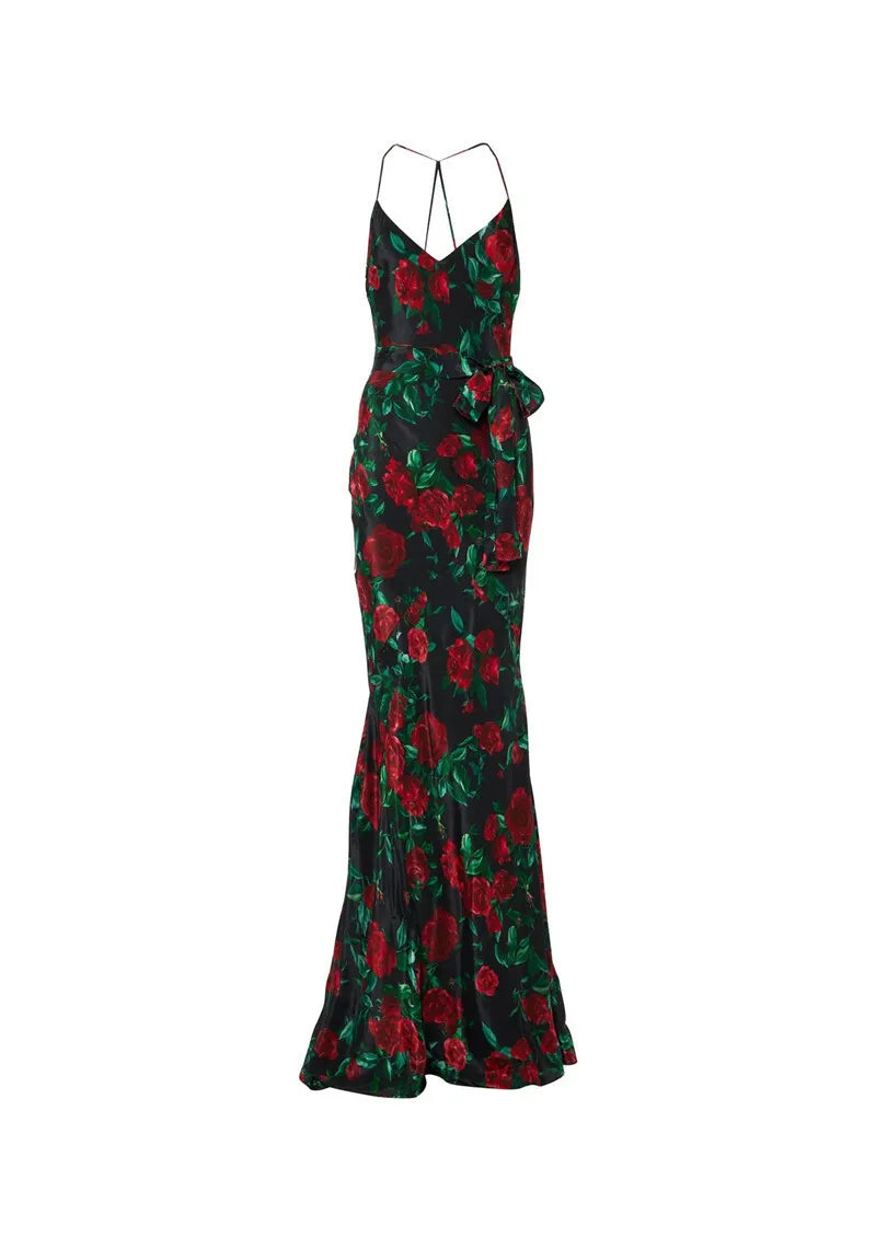 Sexy Backless Halter Maxi Dress