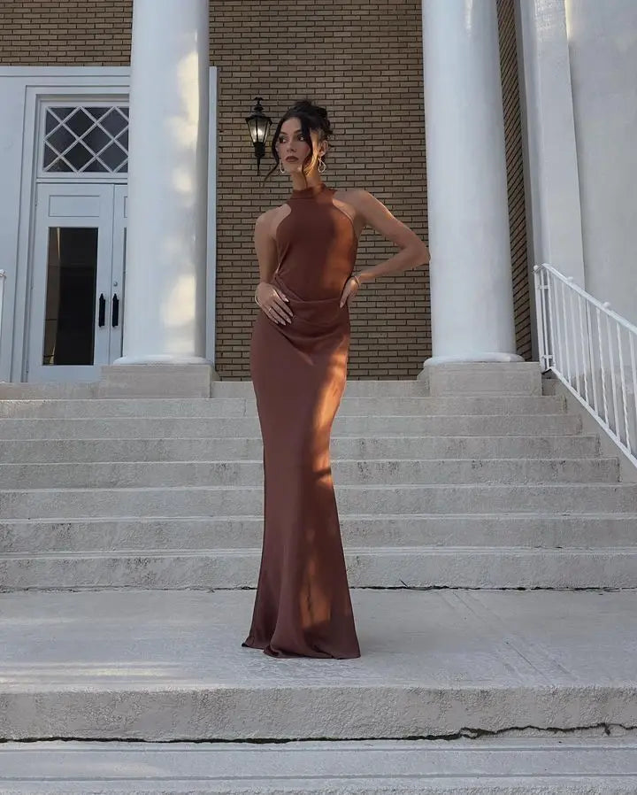 Sexy Satin Hollow Out Dress