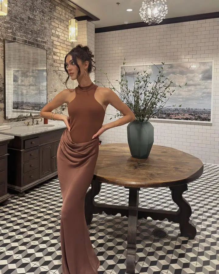 Sexy Satin Hollow Out Dress