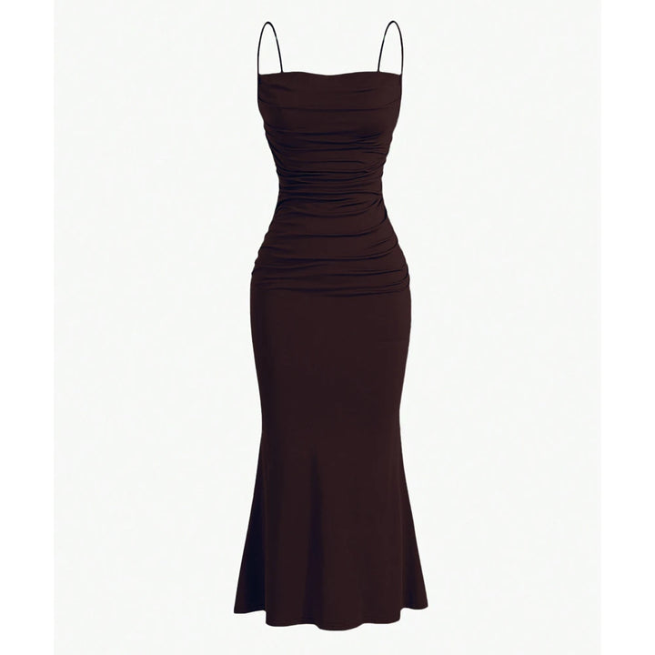 Strap Mermaid Hem Maxi  Elegant Dress