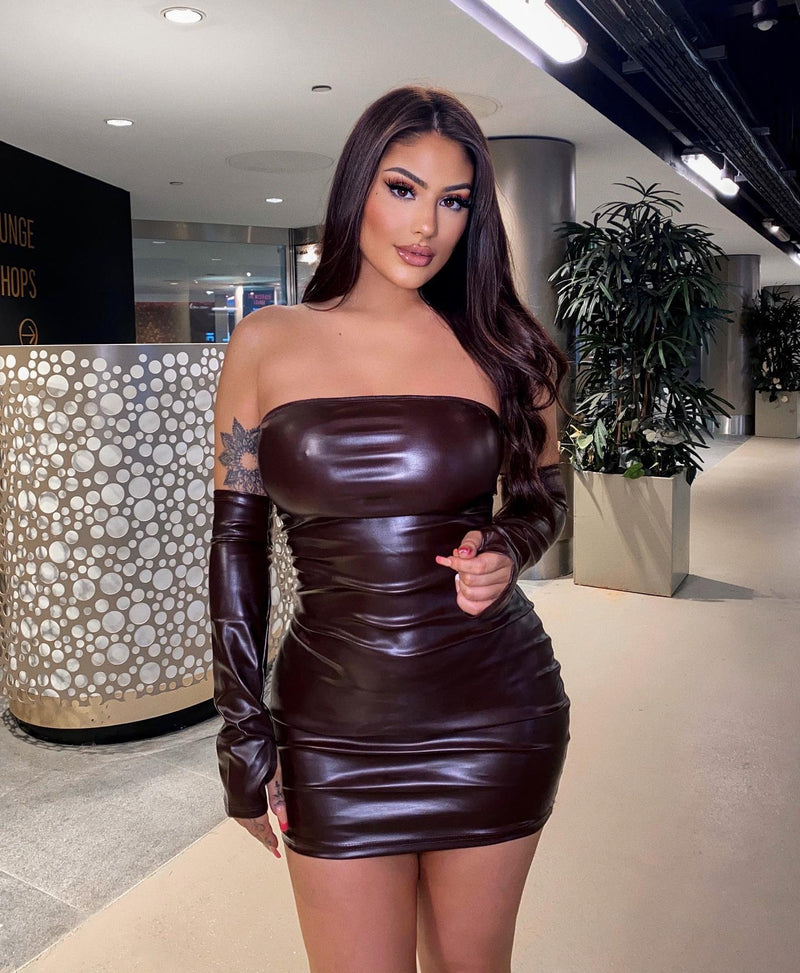 Jennifer Y2K Leather Dress